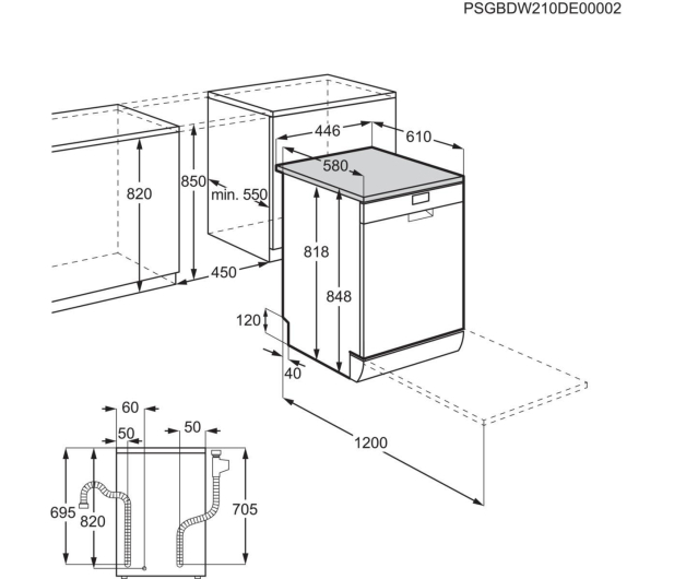 ELECTROLUX ESS43210SW SatelliteClean 600 45cm 10kpl. AirDry - automatyczne otwieranie drzwi - 1256680 - zdjęcie 6